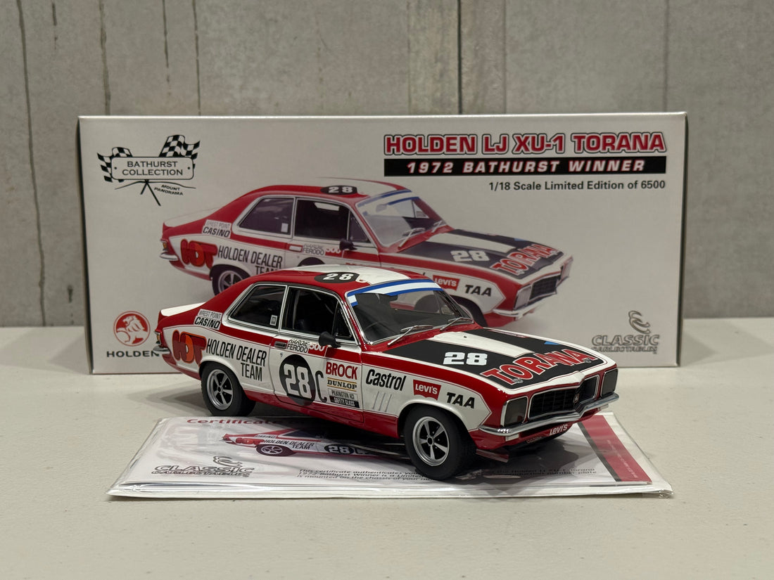 1972 Bathurst Winner Peter Brock - Holden LJ Torana GTR XU-1 - 1:18 Scale Diecast Model