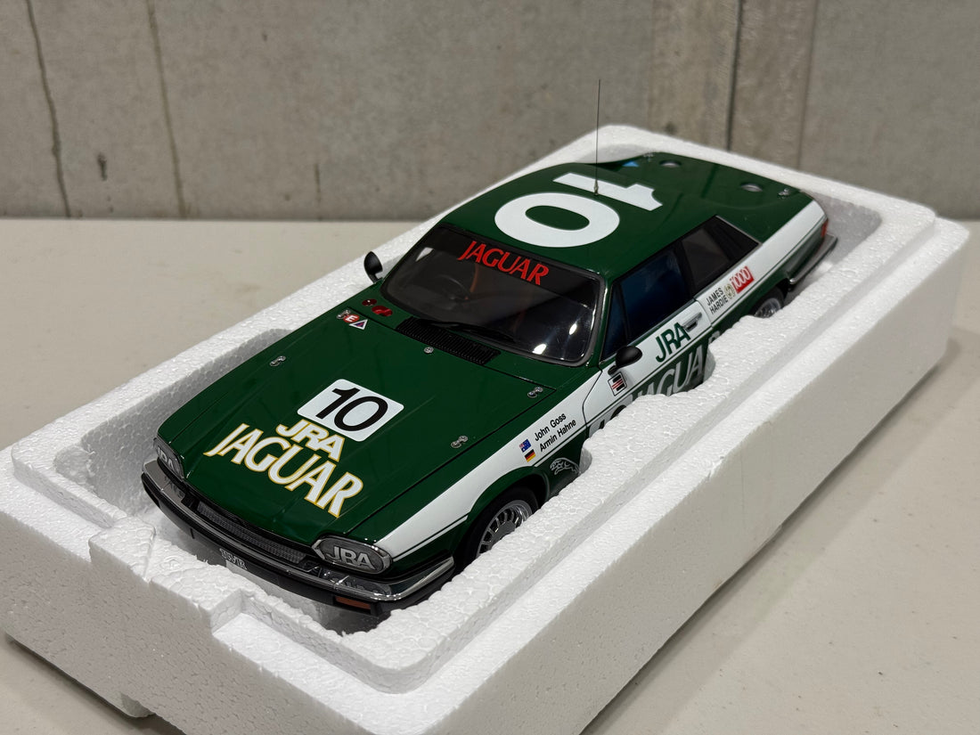 JOHN GOSS - ARMIN HANNE #10 - 1985 JAGUAR XJ-S BATHURST WINNER - 1:18 SCALE DIECAST MODEL
