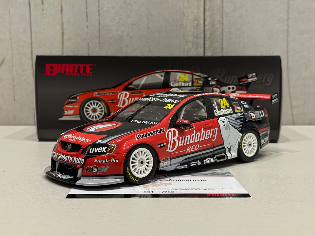FABIAN COULTHARD - BUNDABERG RED RACING 2010 HOLDEN VE COMMODORE - 1:18 SCALE DIECAST MODEL - BIANTE