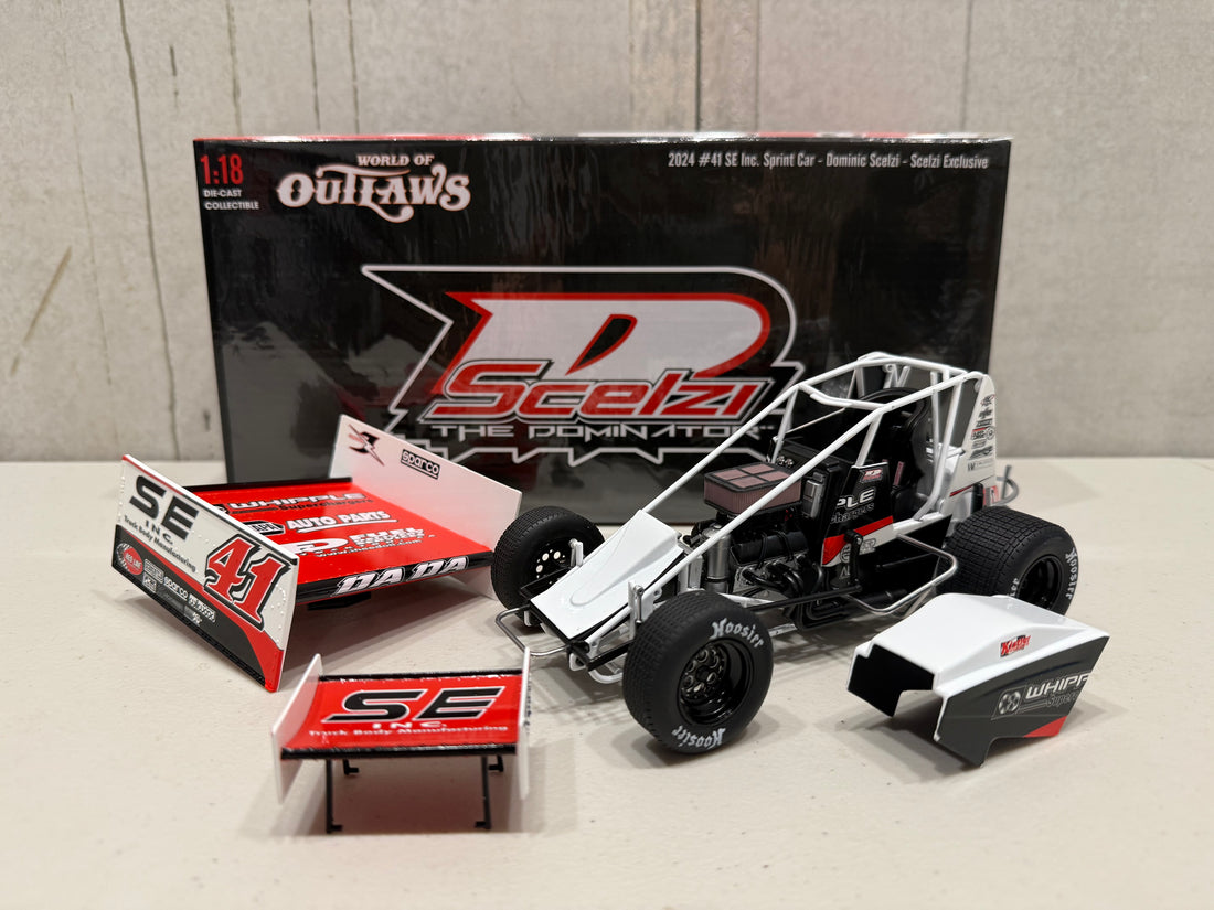 DOMINIC SCELZI - 2024 #41 SE INC. SPRINT CAR - TEAM EXCLUSIVE - 1:18 SCALE DIECAST MODEL - ACME