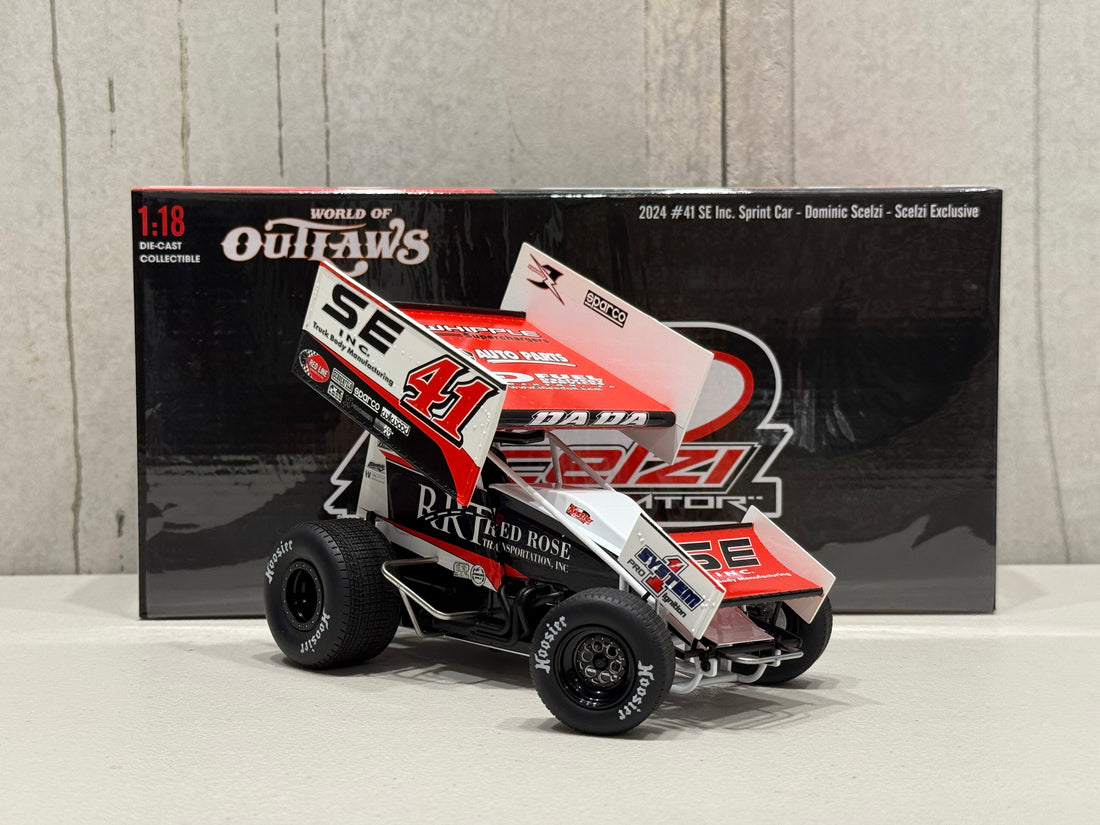 DOMINIC SCELZI - 2024 #41 SE INC. SPRINT CAR - TEAM EXCLUSIVE - 1:18 SCALE DIECAST MODEL - ACME