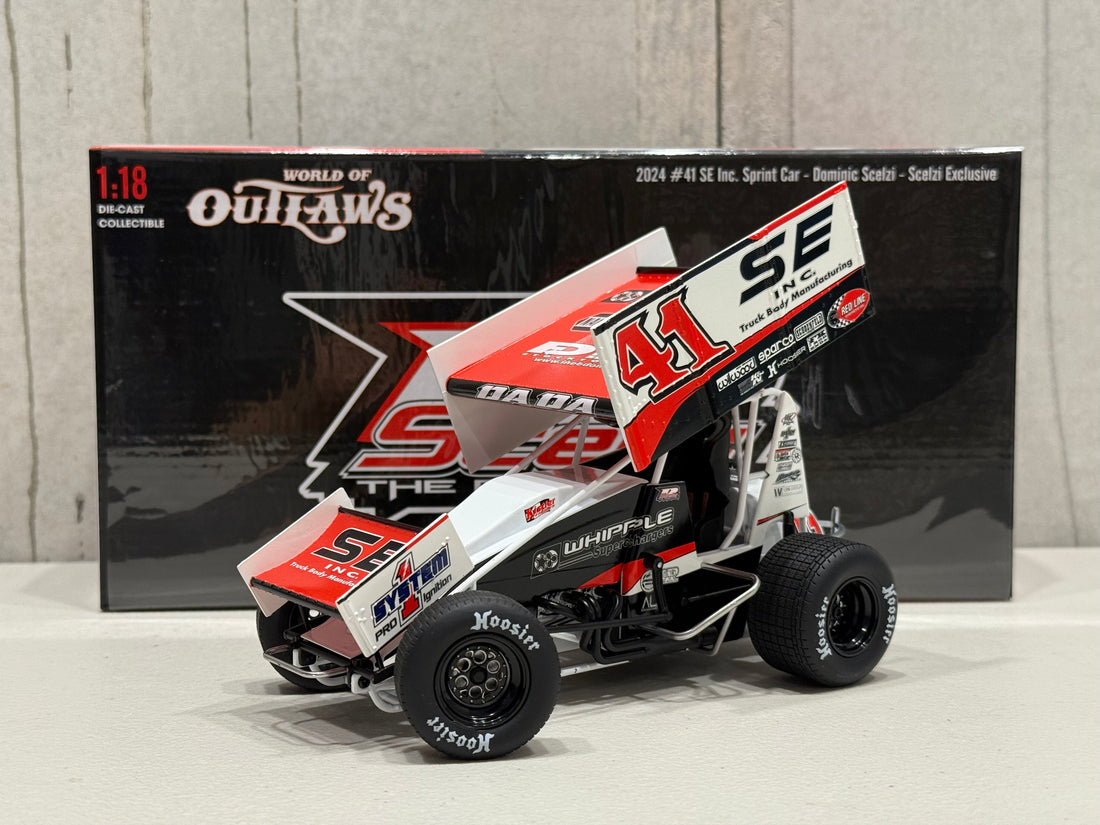 DOMINIC SCELZI - 2024 #41 SE INC. SPRINT CAR - TEAM EXCLUSIVE - 1:18 SCALE DIECAST MODEL - ACME