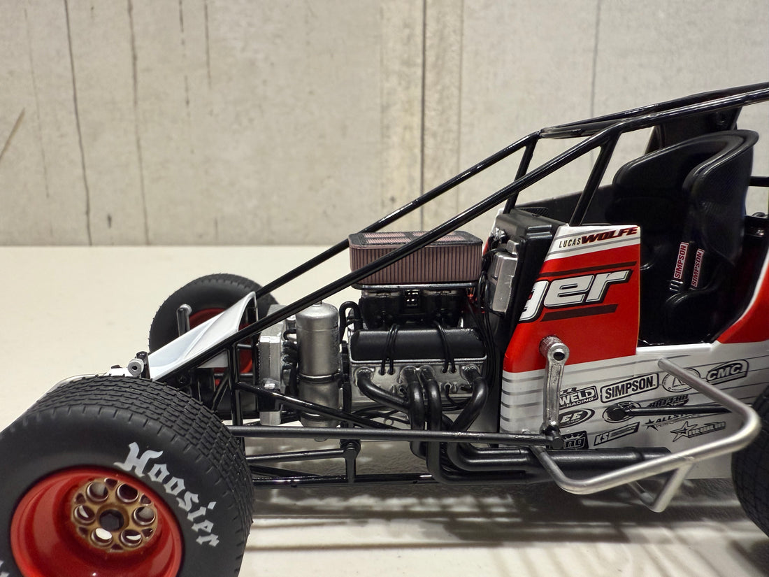LUCAS WOLFE - 2024 #5w OLD MILWAUKEE SPRINT CAR - 1:18 SCALE DIECAST MODEL - ACME