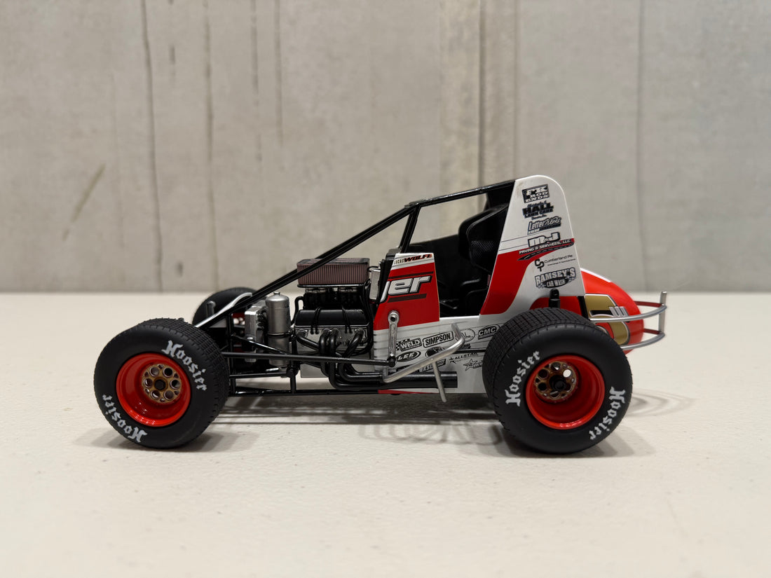 LUCAS WOLFE - 2024 #5w OLD MILWAUKEE SPRINT CAR - 1:18 SCALE DIECAST MODEL - ACME