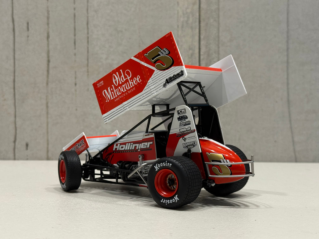 LUCAS WOLFE - 2024 #5w OLD MILWAUKEE SPRINT CAR - 1:18 SCALE DIECAST MODEL - ACME