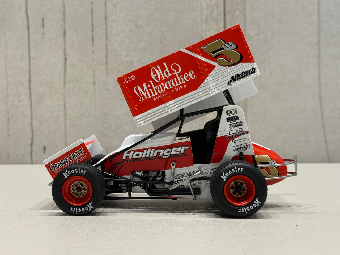 LUCAS WOLFE - 2024 #5w OLD MILWAUKEE SPRINT CAR - 1:18 SCALE DIECAST MODEL - ACME