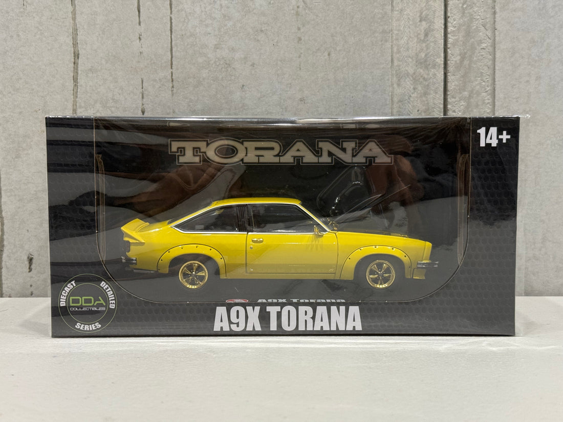 A9X TORANA 308 FACTORY CAR - YELLOW - CHASE EDITION -1:24 SCALE DIECAST MODEL - DDA