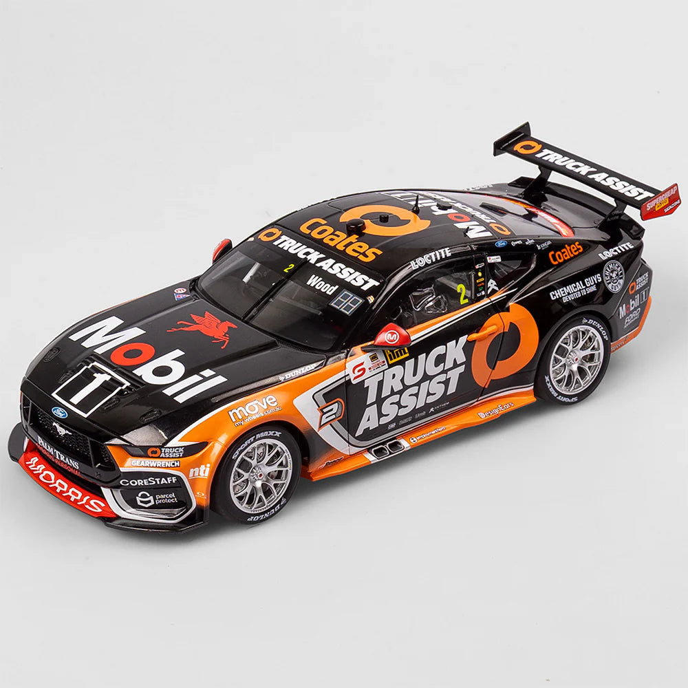Ryan Wood - Mobil 1 Truck Assist Racing #2 Ford Mustang GT - 2025 ITM Taupo Super 440 Race 8 Podium - 1:18 Scale Diecast Model - Authentic Collectables