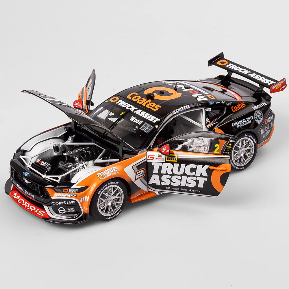 Ryan Wood - Mobil 1 Truck Assist Racing #2 Ford Mustang GT - 2025 ITM Taupo Super 440 Race 8 Podium - 1:18 Scale Diecast Model - Authentic Collectables