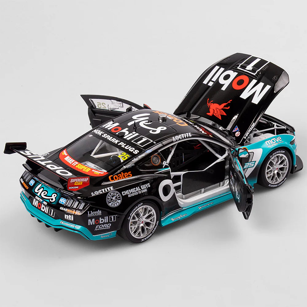 Chaz Mostert - Mobil 1 Optus Racing #25 Ford Mustang GT - 2025 ITM Taupo Super 440 Race 9 Winner - 1:18 Scale Diecast Model - Authentic Collectables