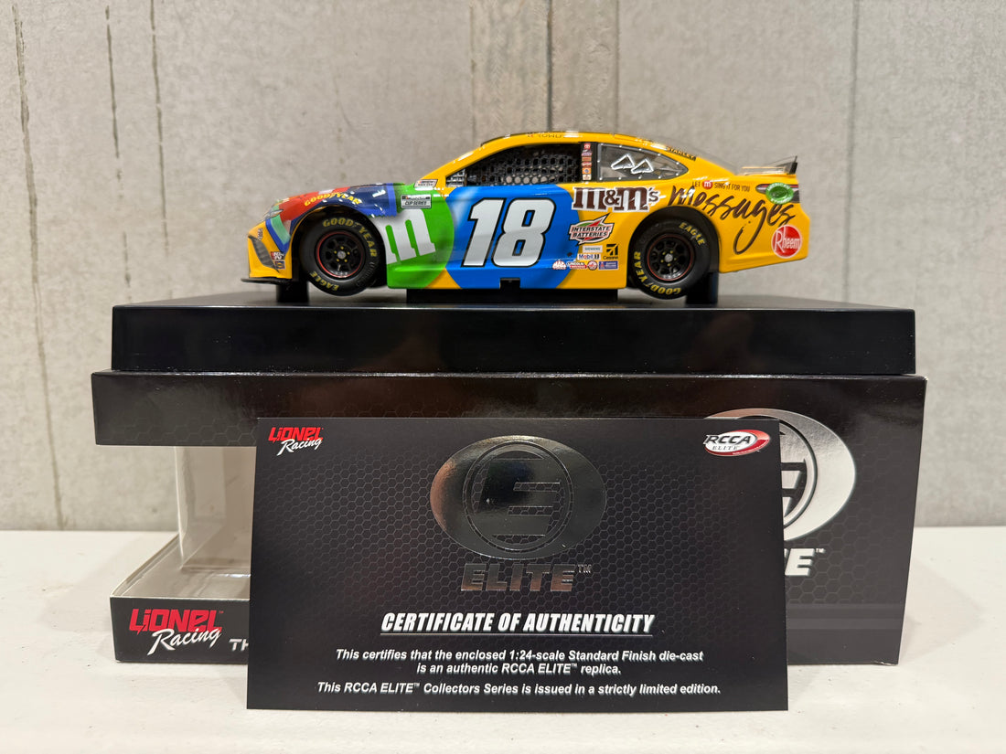 KYLE BUSCH 2021 M&M'S MESSAGES-AWESOME - 1:24 SCALE ELITE DIECAST MODEL
