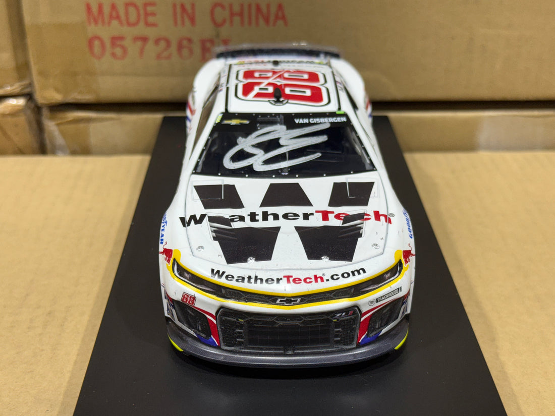 SHANE VAN GISBERGEN 2025 WEATHERTECH CHICAGO RACED WIN 1:24 SCALE AUTOGRAPHED ARC DIECAST
