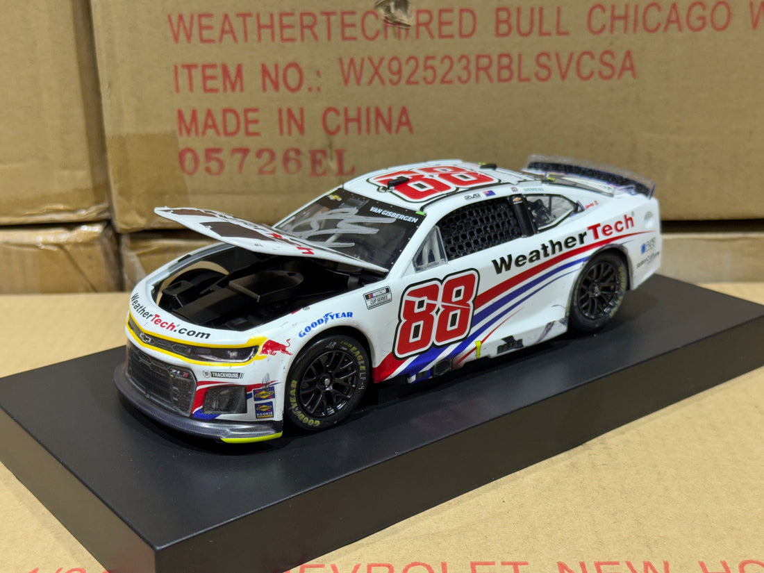 SHANE VAN GISBERGEN 2025 WEATHERTECH CHICAGO RACED WIN 1:24 SCALE AUTOGRAPHED ARC DIECAST