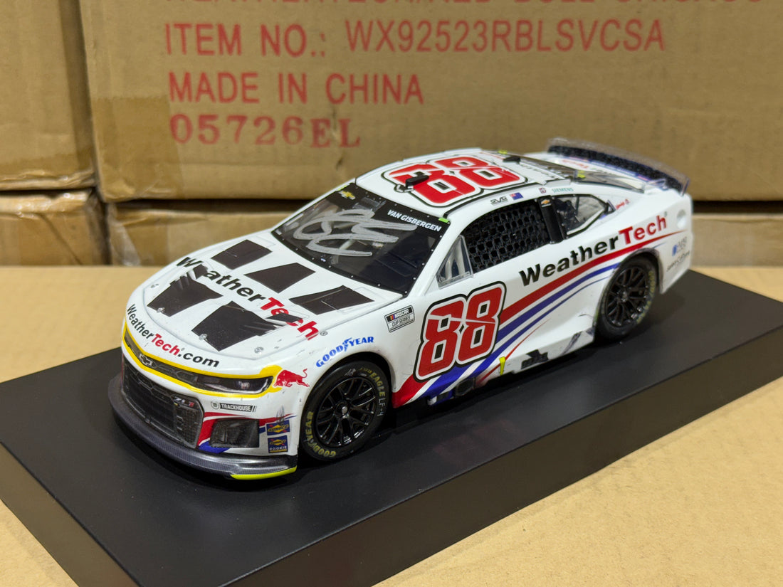 SHANE VAN GISBERGEN 2025 WEATHERTECH CHICAGO RACED WIN 1:24 SCALE AUTOGRAPHED ARC DIECAST
