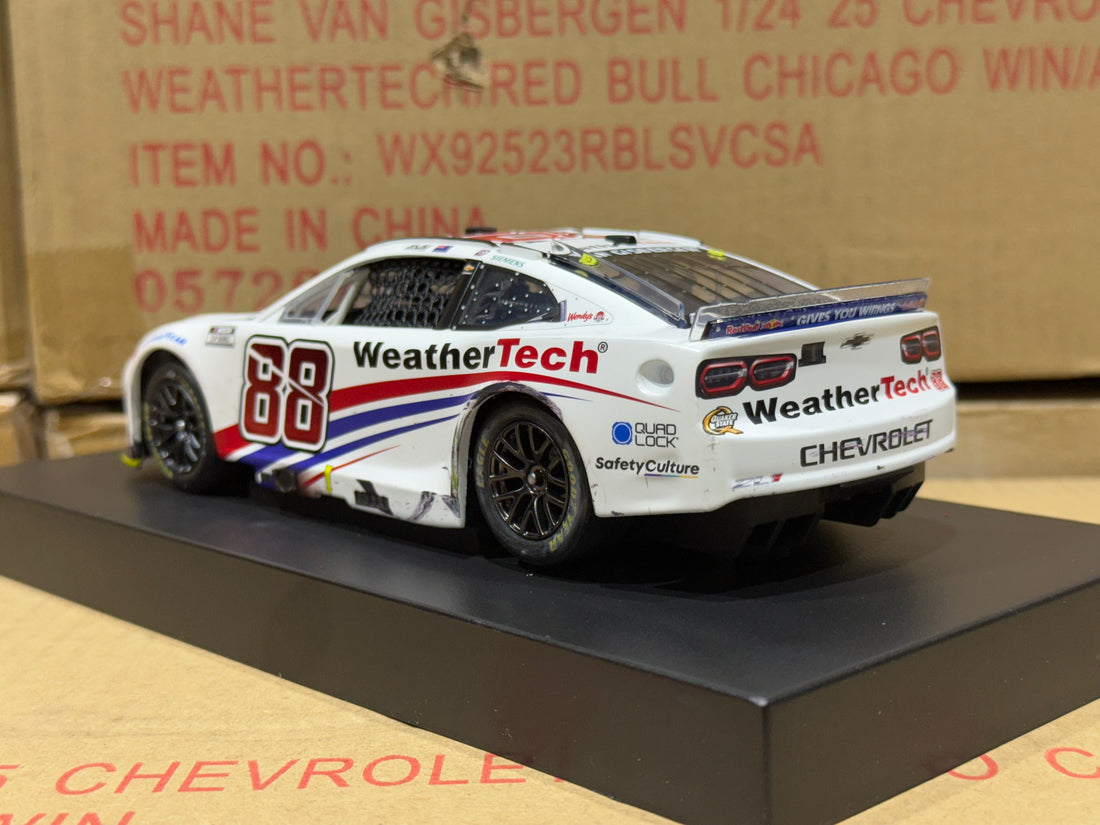 SHANE VAN GISBERGEN 2025 WEATHERTECH CHICAGO RACED WIN 1:24 SCALE AUTOGRAPHED ARC DIECAST