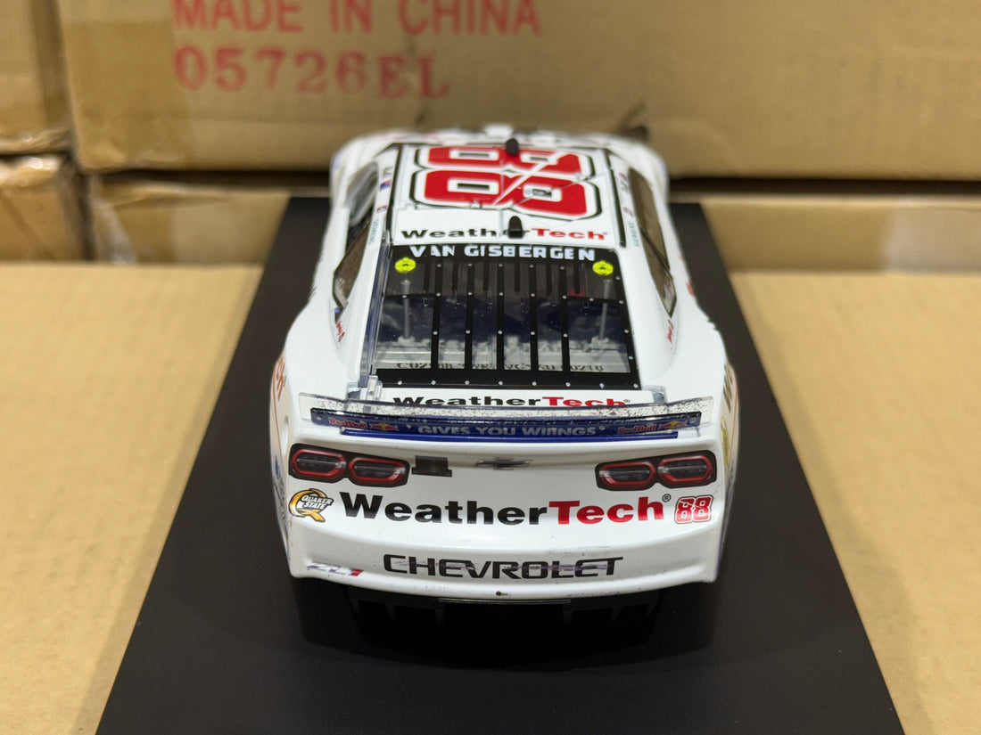 SHANE VAN GISBERGEN 2025 WEATHERTECH CHICAGO RACED WIN 1:24 SCALE AUTOGRAPHED ARC DIECAST