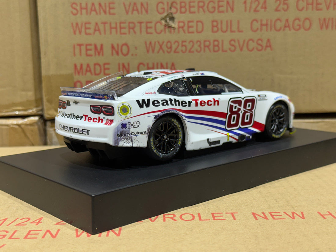 SHANE VAN GISBERGEN 2025 WEATHERTECH CHICAGO RACED WIN 1:24 SCALE AUTOGRAPHED ARC DIECAST