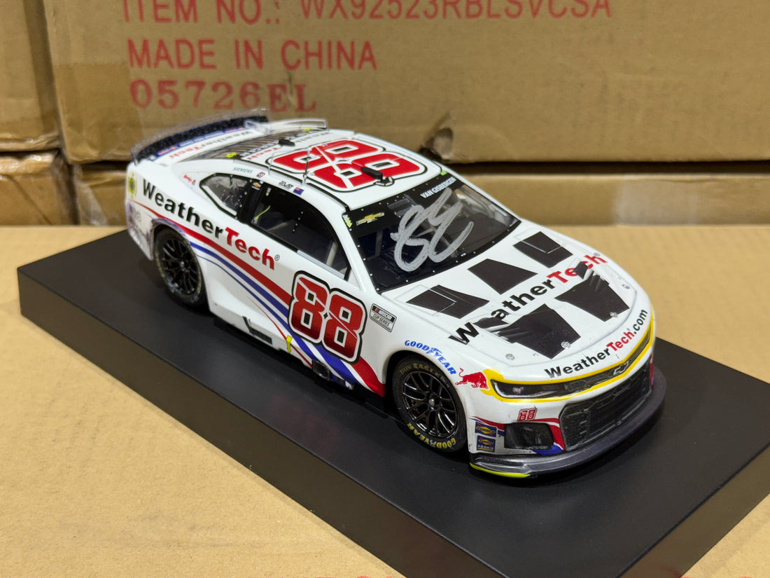 SHANE VAN GISBERGEN 2025 WEATHERTECH CHICAGO RACED WIN 1:24 SCALE AUTOGRAPHED ARC DIECAST