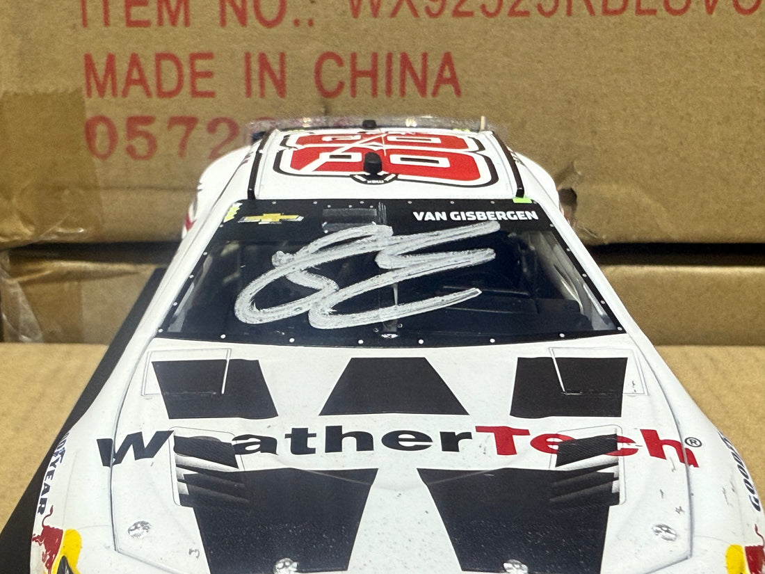 SHANE VAN GISBERGEN 2025 WEATHERTECH CHICAGO RACED WIN 1:24 SCALE AUTOGRAPHED ARC DIECAST
