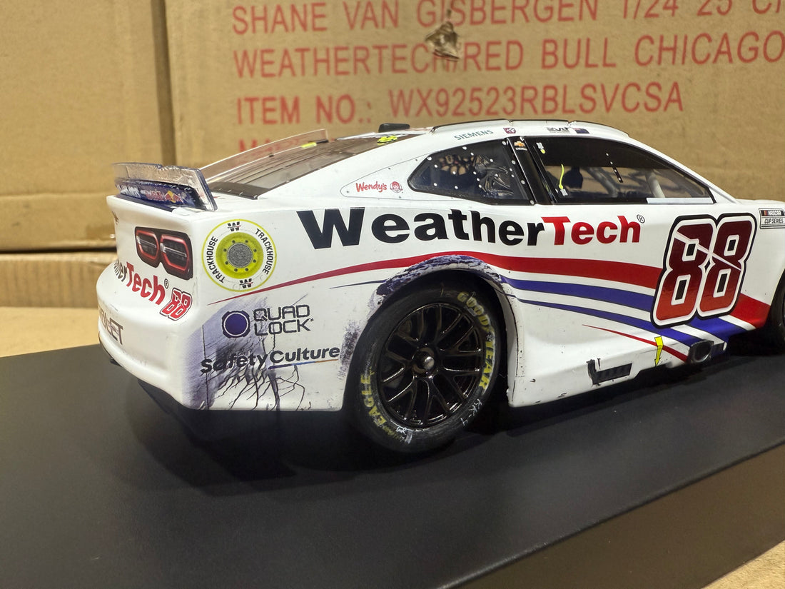 SHANE VAN GISBERGEN 2025 WEATHERTECH CHICAGO RACED WIN 1:24 SCALE AUTOGRAPHED ARC DIECAST