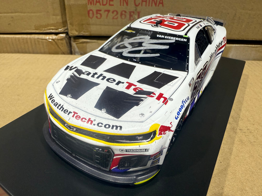 SHANE VAN GISBERGEN 2025 WEATHERTECH CHICAGO RACED WIN 1:24 SCALE AUTOGRAPHED ARC DIECAST