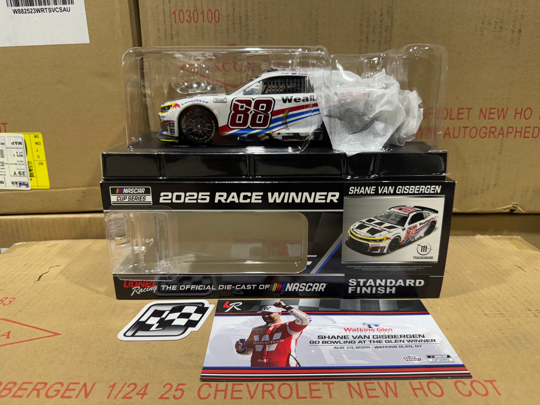 SHANE VAN GISBERGEN 2025 WEATHERTECH WATKINS GLEN RACED WIN 1:24 SCALE ARC DIECAST