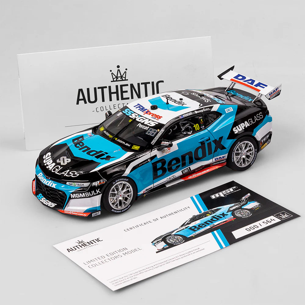 Nick Percat - Bendix Racing #10 Chevrolet Camaro ZL1 - 2024 Melbourne SuperSprint (AusGP) Race 6 Winner - 1:18 Scale Diecast model - Authentic Collectables