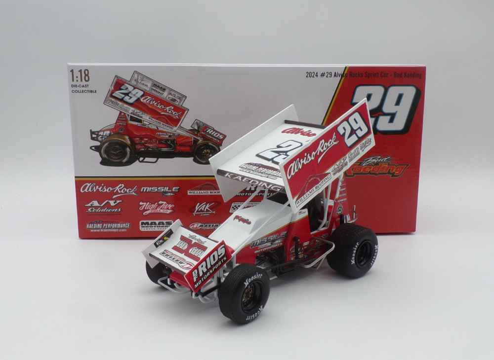 Bud Kaeding - 2024 #29 Alviso Rocks Sprint Car - 1:18 Scale Diecast Model - ACME