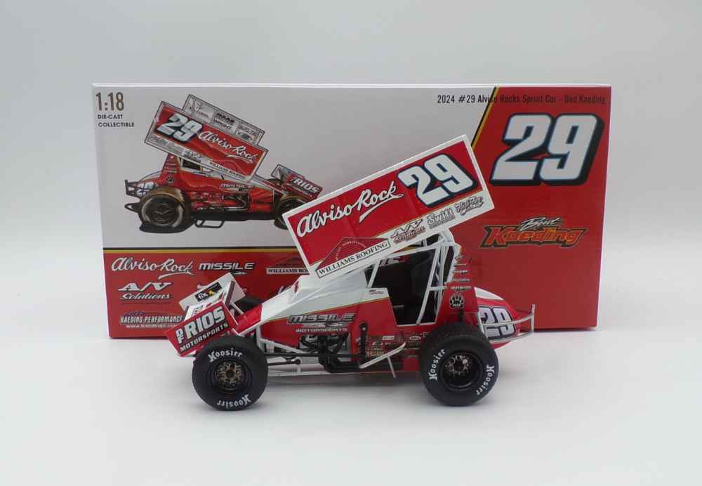Bud Kaeding - 2024 #29 Alviso Rocks Sprint Car - 1:18 Scale Diecast Model - ACME
