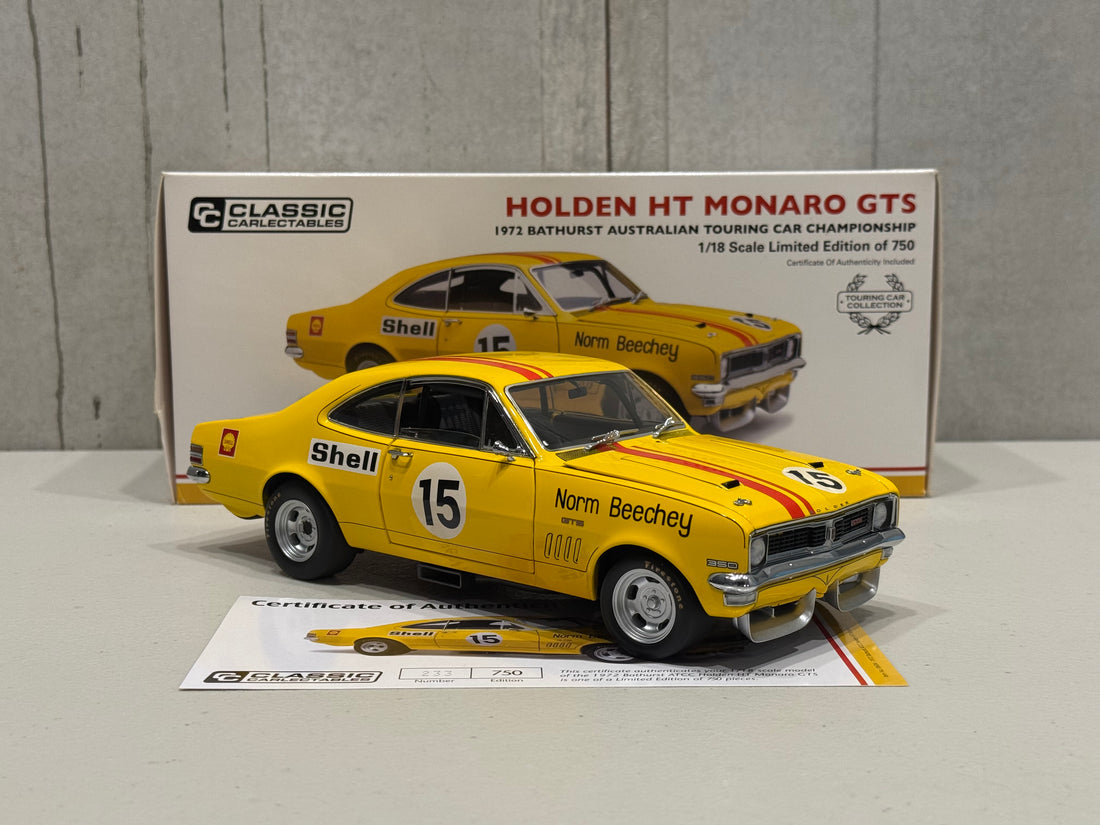 NORM BEECHEY - HOLDEN HT MONARO GTS - 1972 BATHURST AUSTRALIAN TOURING CAR CHAMPIONSHIP - 1:18 SCALE DIECAST MODEL
