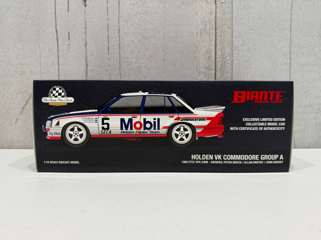 1986 ETCC SPA 24Hr - BROCK/MOFFAT/HARVEY - HOLDEN VK COMMODORE - 1:18 SCALE DIECAST MODEL - BIANTE