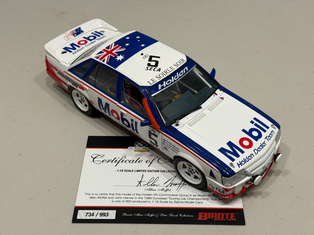 1986 ETCC SPA 24Hr - BROCK/MOFFAT/HARVEY - HOLDEN VK COMMODORE - 1:18 SCALE DIECAST MODEL - BIANTE