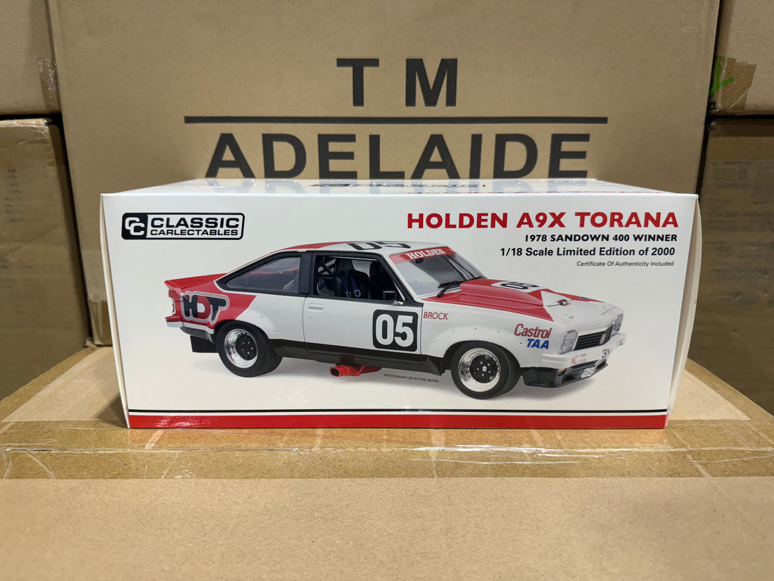 PETER BROCK - 1978 SANDOWN 400 WINNER - HOLDEN LX TORANA A9X - 1:18 SCALE DIECAST MODEL