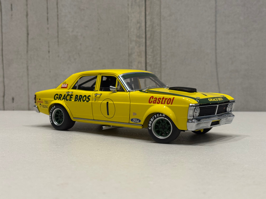 1972 GEOGHEGAN - GRACE BROS ORAN PARK - FORD XY GT-HO SUPER FALCON - 1:18 SCALE DIECAST MODEL