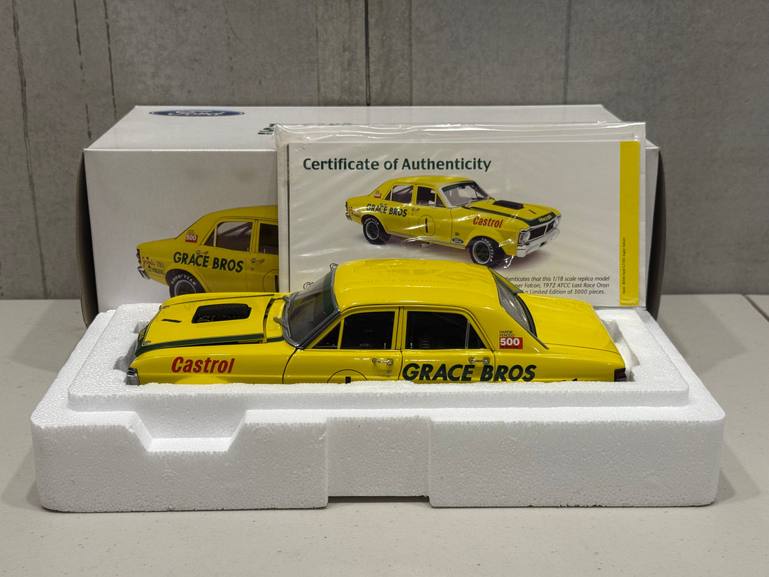 1972 GEOGHEGAN - GRACE BROS ORAN PARK - FORD XY GT-HO SUPER FALCON - 1:18 SCALE DIECAST MODEL