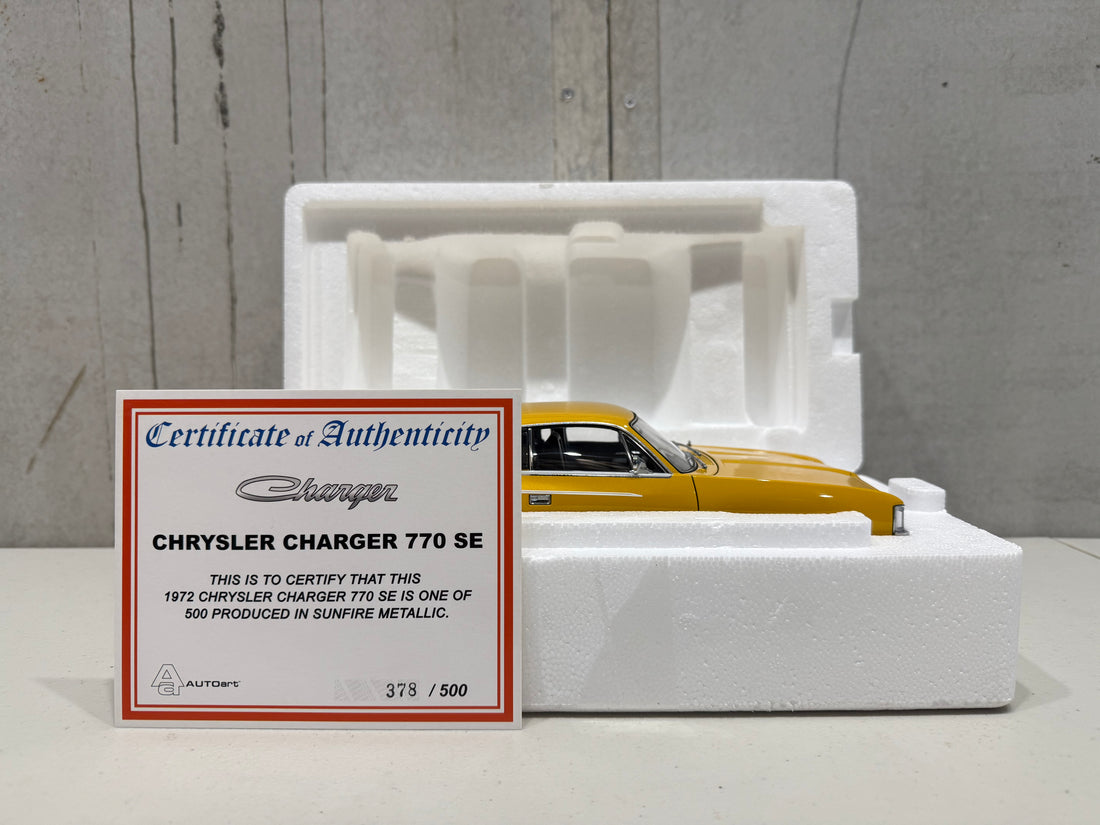 1972 CHRYSLER CHARGER 770 SE - SUNFIRE METALLIC - 1:18 SCALE DIECAST MODEL