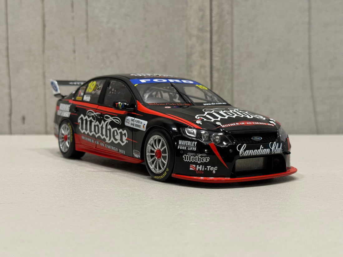 JONATHON WEBB - MOTHER ENERGY RACING 2010 FORD FALCON FG - SYDNEY TELSTRA 500 RACE 25 WINNER - 1:18 SCALE DIECAST MODEL