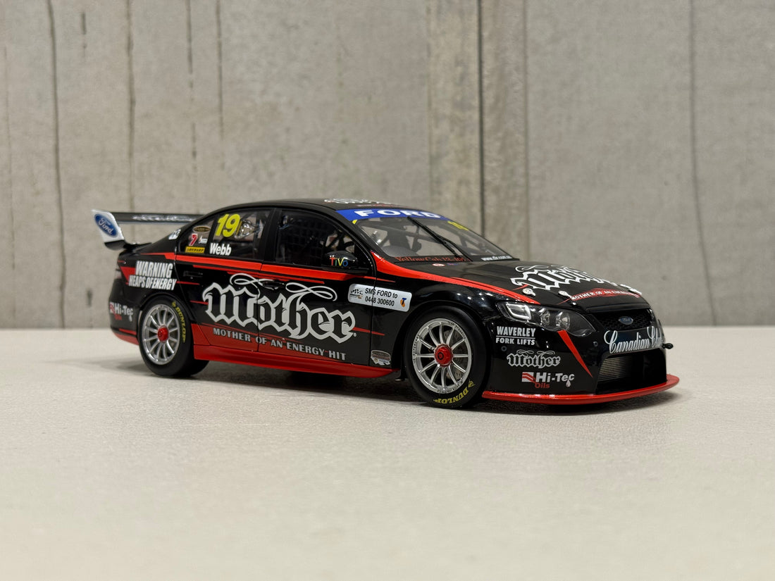 JONATHON WEBB - MOTHER ENERGY RACING 2010 FORD FALCON FG - SYDNEY TELSTRA 500 RACE 25 WINNER - 1:18 SCALE DIECAST MODEL