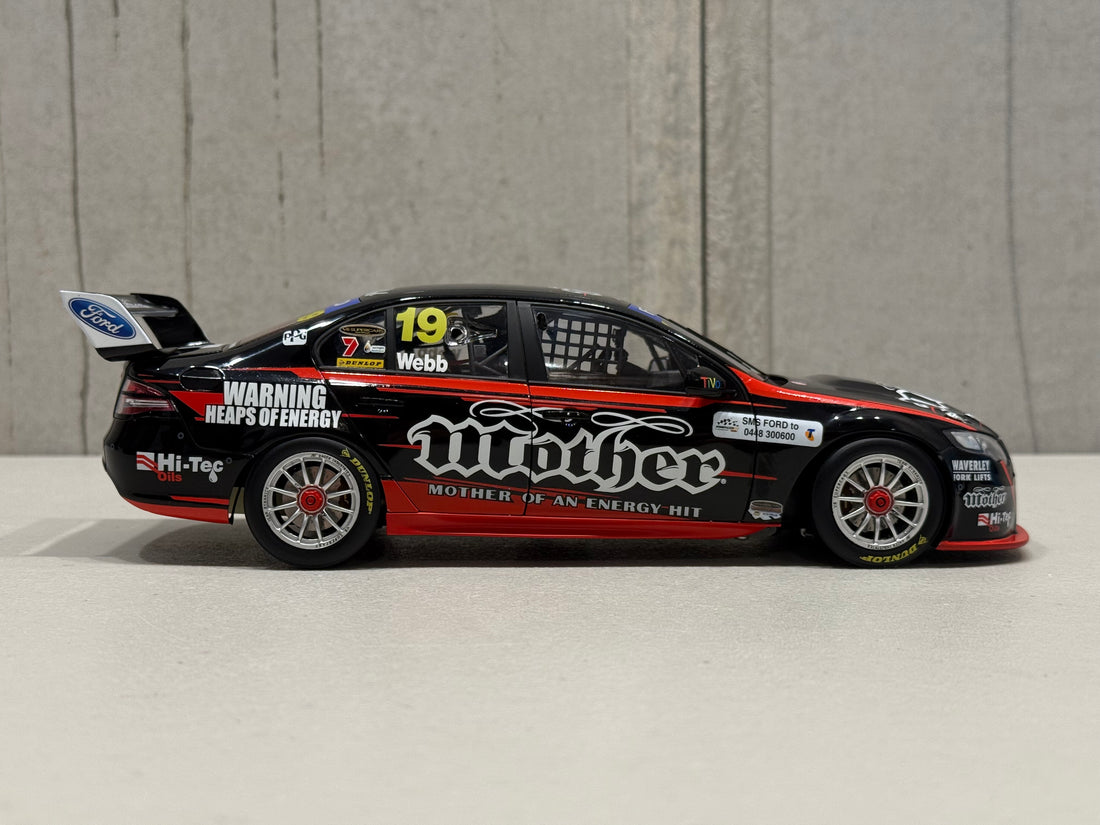 JONATHON WEBB - MOTHER ENERGY RACING 2010 FORD FALCON FG - SYDNEY TELSTRA 500 RACE 25 WINNER - 1:18 SCALE DIECAST MODEL