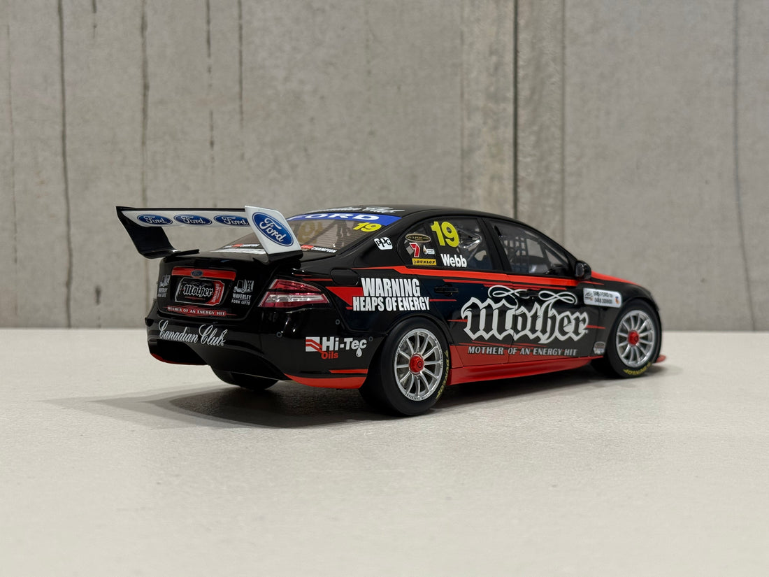 JONATHON WEBB - MOTHER ENERGY RACING 2010 FORD FALCON FG - SYDNEY TELSTRA 500 RACE 25 WINNER - 1:18 SCALE DIECAST MODEL