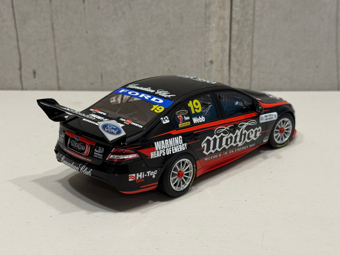 JONATHON WEBB - MOTHER ENERGY RACING 2010 FORD FALCON FG - SYDNEY TELSTRA 500 RACE 25 WINNER - 1:18 SCALE DIECAST MODEL