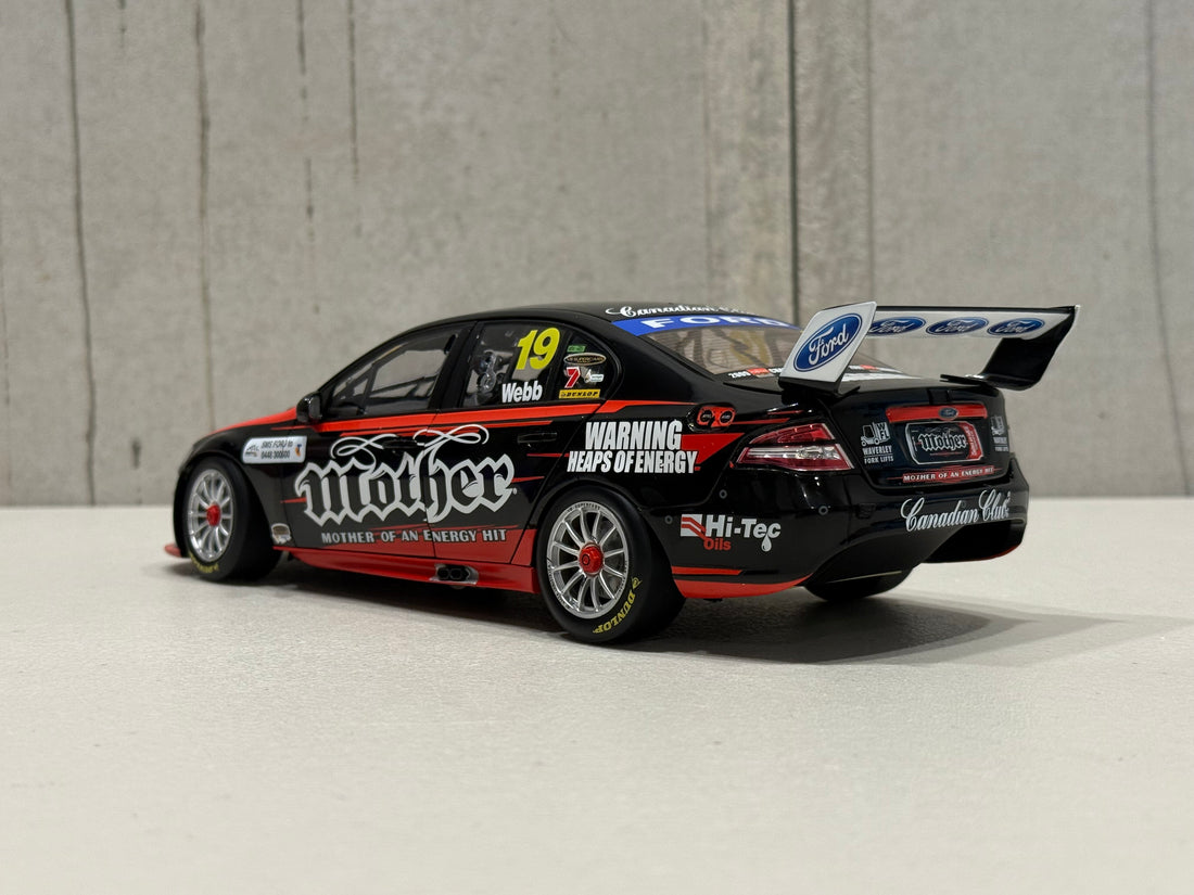 JONATHON WEBB - MOTHER ENERGY RACING 2010 FORD FALCON FG - SYDNEY TELSTRA 500 RACE 25 WINNER - 1:18 SCALE DIECAST MODEL