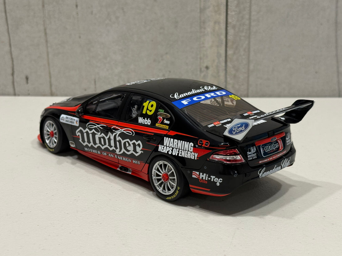 JONATHON WEBB - MOTHER ENERGY RACING 2010 FORD FALCON FG - SYDNEY TELSTRA 500 RACE 25 WINNER - 1:18 SCALE DIECAST MODEL
