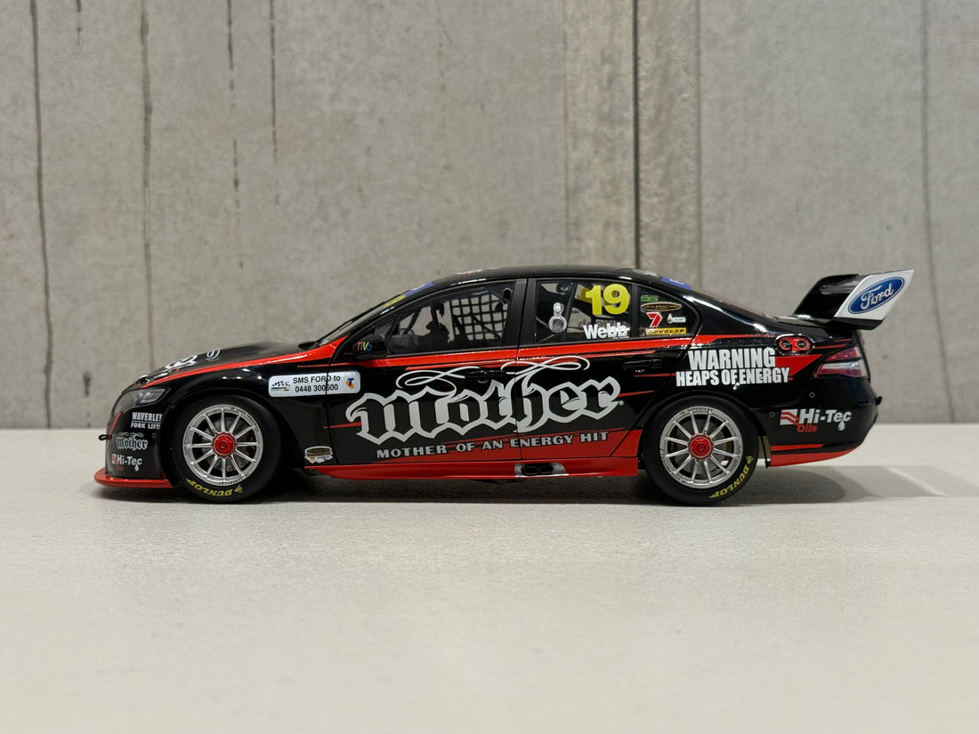 JONATHON WEBB - MOTHER ENERGY RACING 2010 FORD FALCON FG - SYDNEY TELSTRA 500 RACE 25 WINNER - 1:18 SCALE DIECAST MODEL