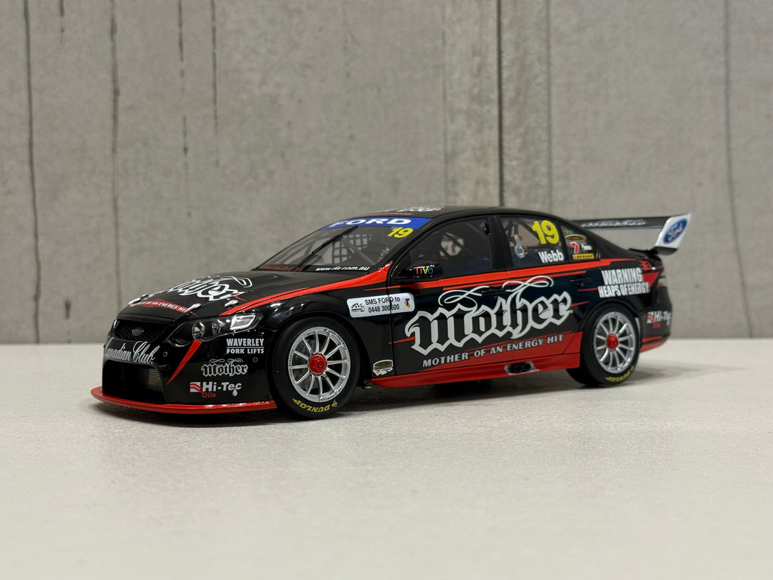 JONATHON WEBB - MOTHER ENERGY RACING 2010 FORD FALCON FG - SYDNEY TELSTRA 500 RACE 25 WINNER - 1:18 SCALE DIECAST MODEL