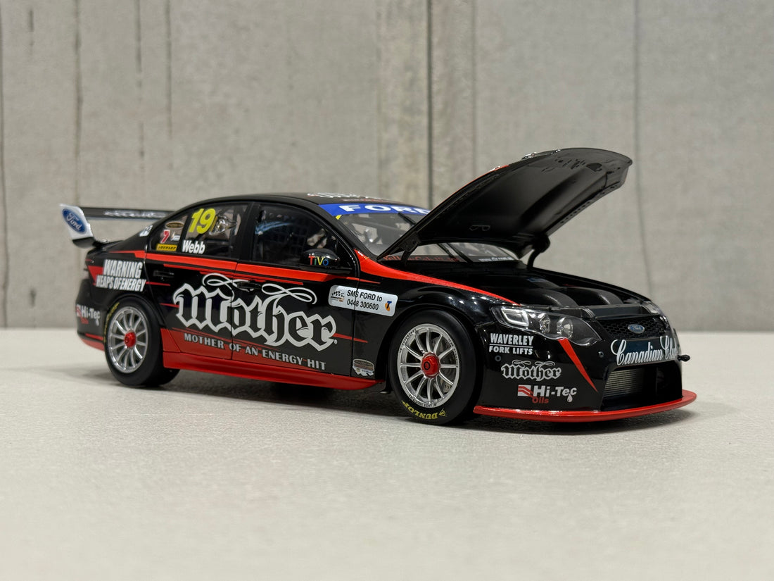 JONATHON WEBB - MOTHER ENERGY RACING 2010 FORD FALCON FG - SYDNEY TELSTRA 500 RACE 25 WINNER - 1:18 SCALE DIECAST MODEL