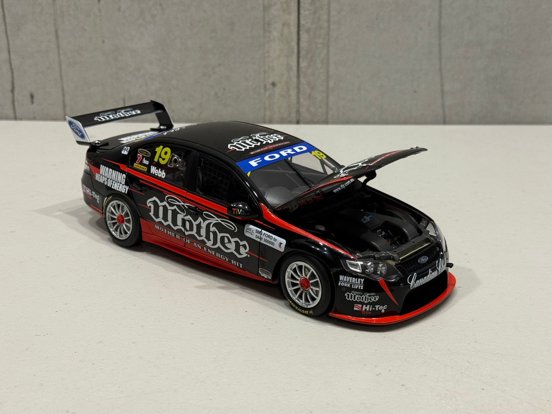 JONATHON WEBB - MOTHER ENERGY RACING 2010 FORD FALCON FG - SYDNEY TELSTRA 500 RACE 25 WINNER - 1:18 SCALE DIECAST MODEL