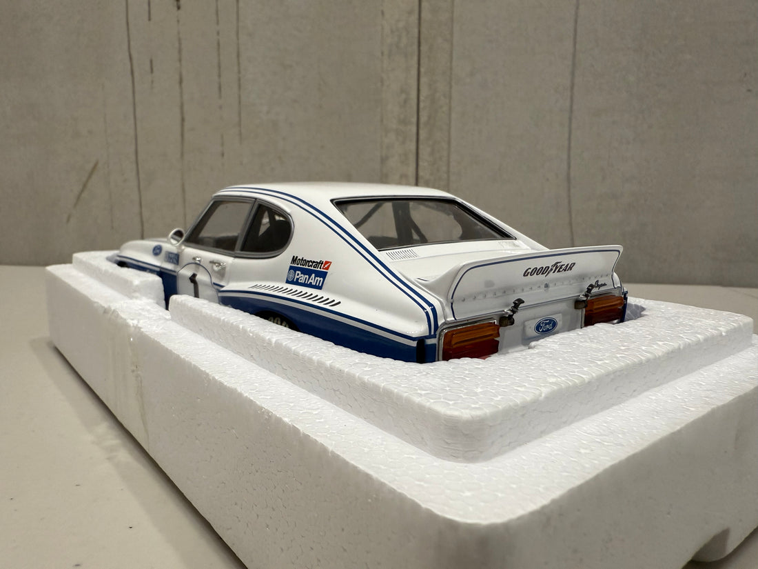 1975 ALLAN MOFFAT - FORD CAPRI RS 3100 - AUSTRALIAN SPORTS SEDAN - 1:18 SCALE DIECAST MODEL - AUTOart