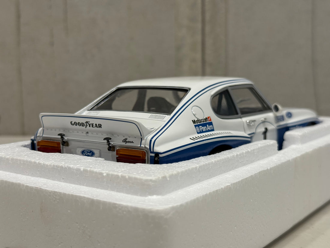 1975 ALLAN MOFFAT - FORD CAPRI RS 3100 - AUSTRALIAN SPORTS SEDAN - 1:18 SCALE DIECAST MODEL - AUTOart