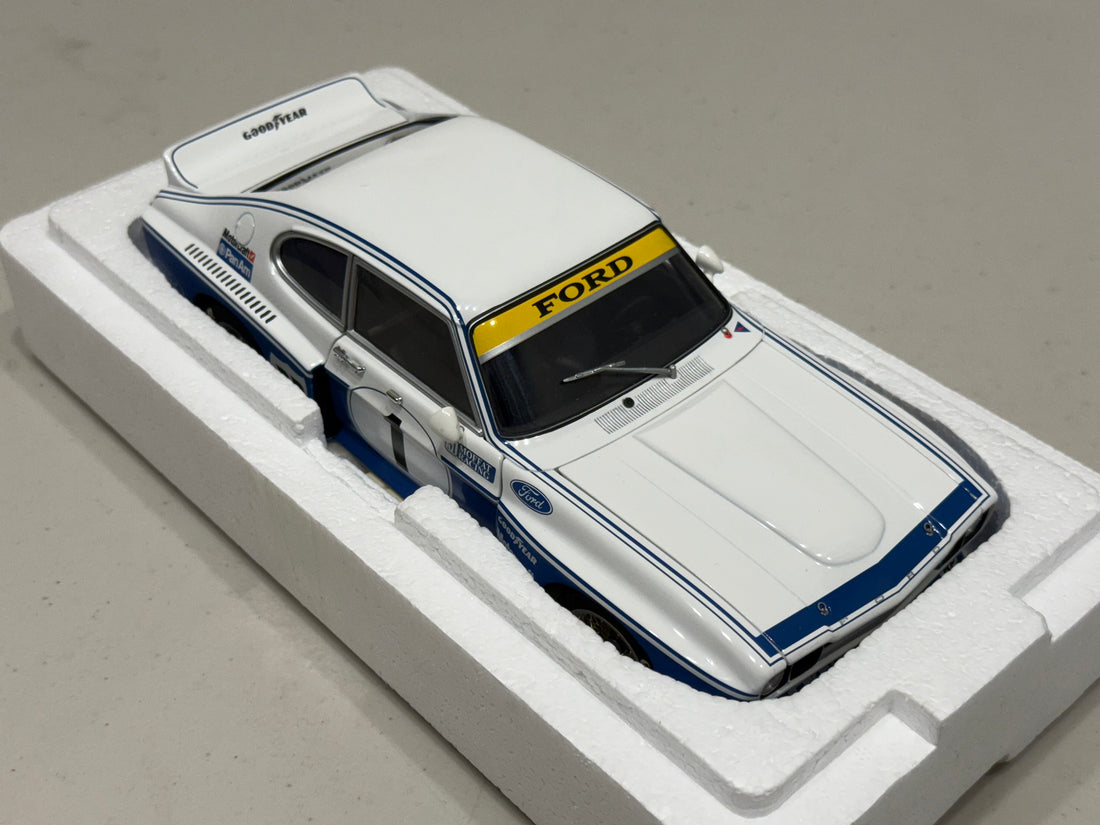 1975 ALLAN MOFFAT - FORD CAPRI RS 3100 - AUSTRALIAN SPORTS SEDAN - 1:18 SCALE DIECAST MODEL - AUTOart